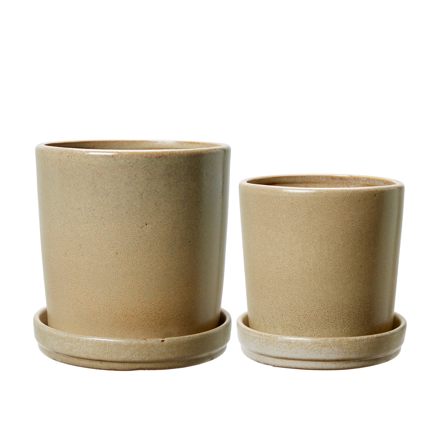 Alma Pot with Saucer | Beige Melange