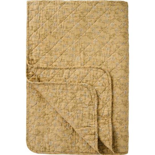 Quilt | Soft yellow with flower vines