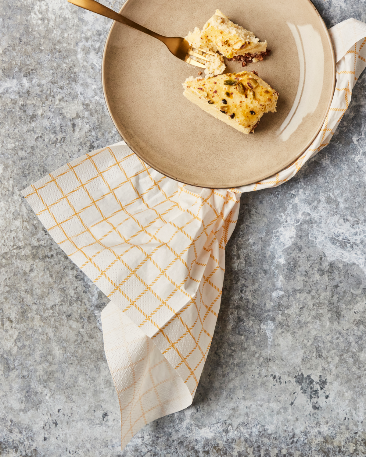 Napkins Check Yellow