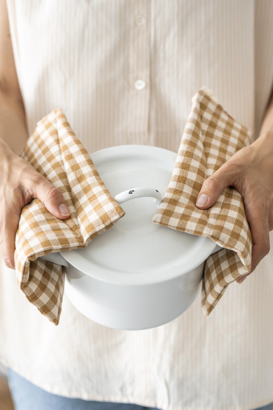 Pot Holder Brown Check