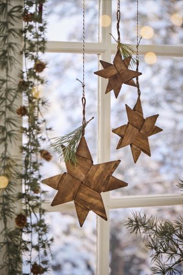 Handmade Woven Wood Star | Medium