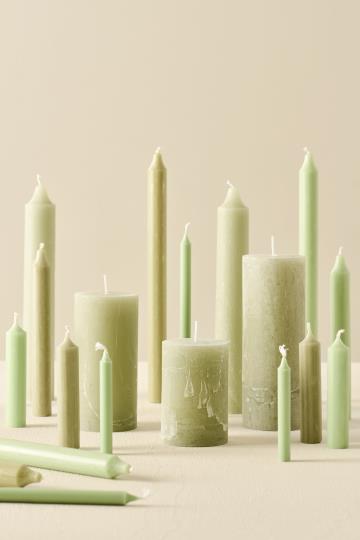 Rustic Candle Green Tea 14cm