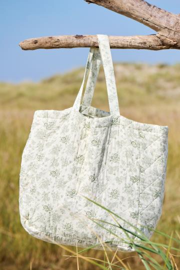 Quilted Bag | Dusty Green Flowers