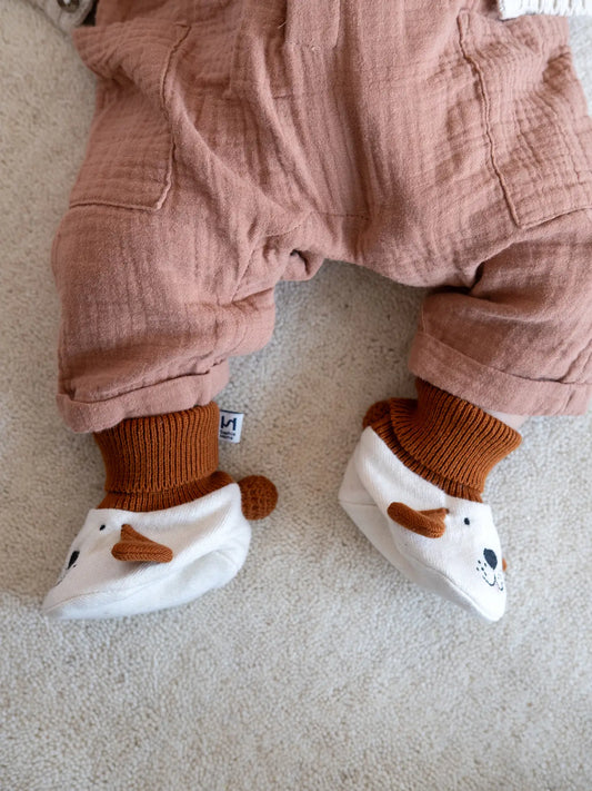 Cotton Knit Baby Slipper Socks | Dog