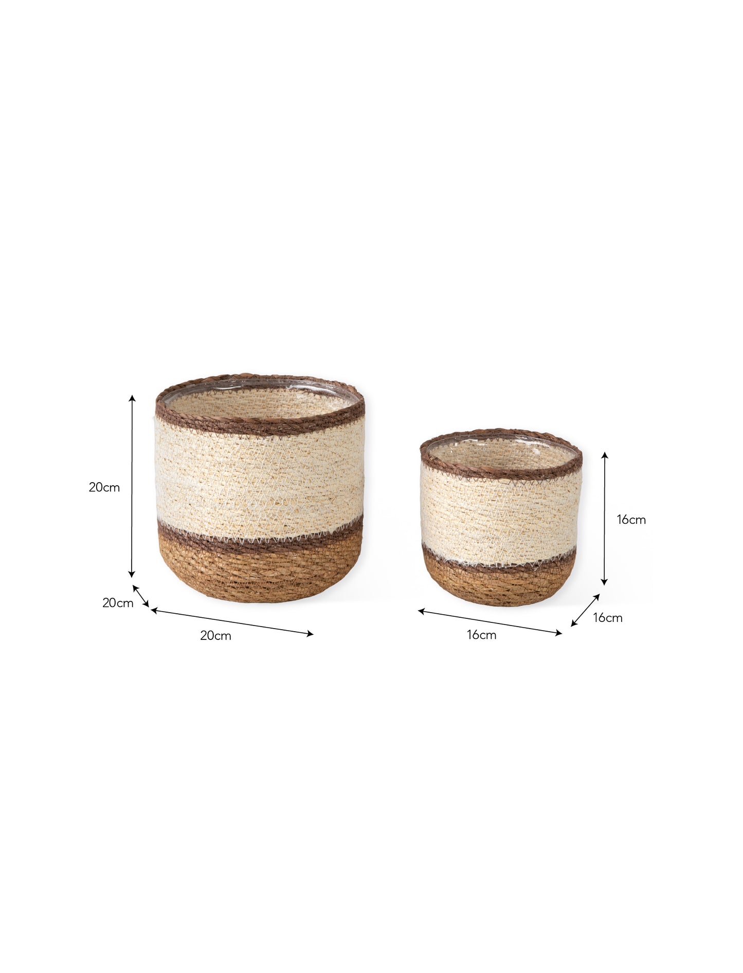 Jute Multi Striped Pot