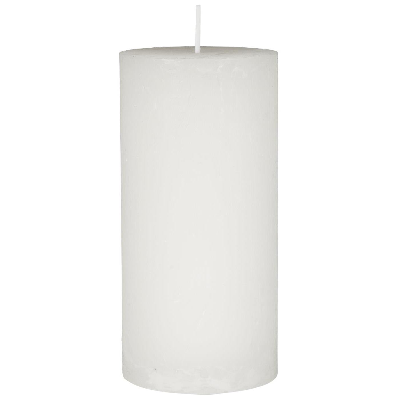 Rustic Candle White 14cm