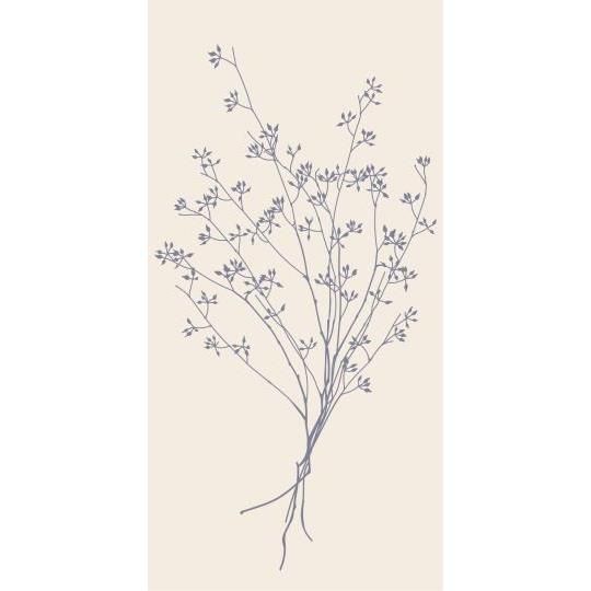 Napkin Blue Flower Silhoutte