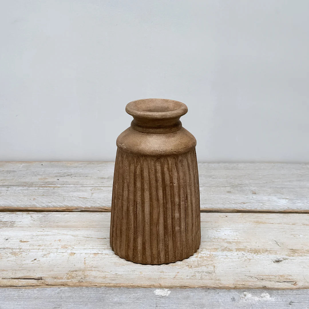 Rena Terracotta Vase | Antique Brown