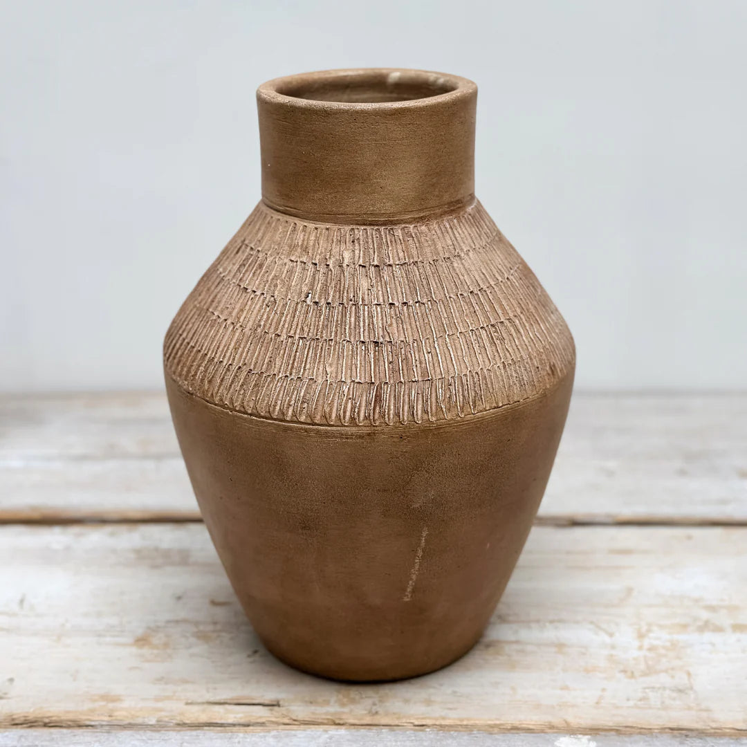Kemi Terracotta Vase | Antique Brown