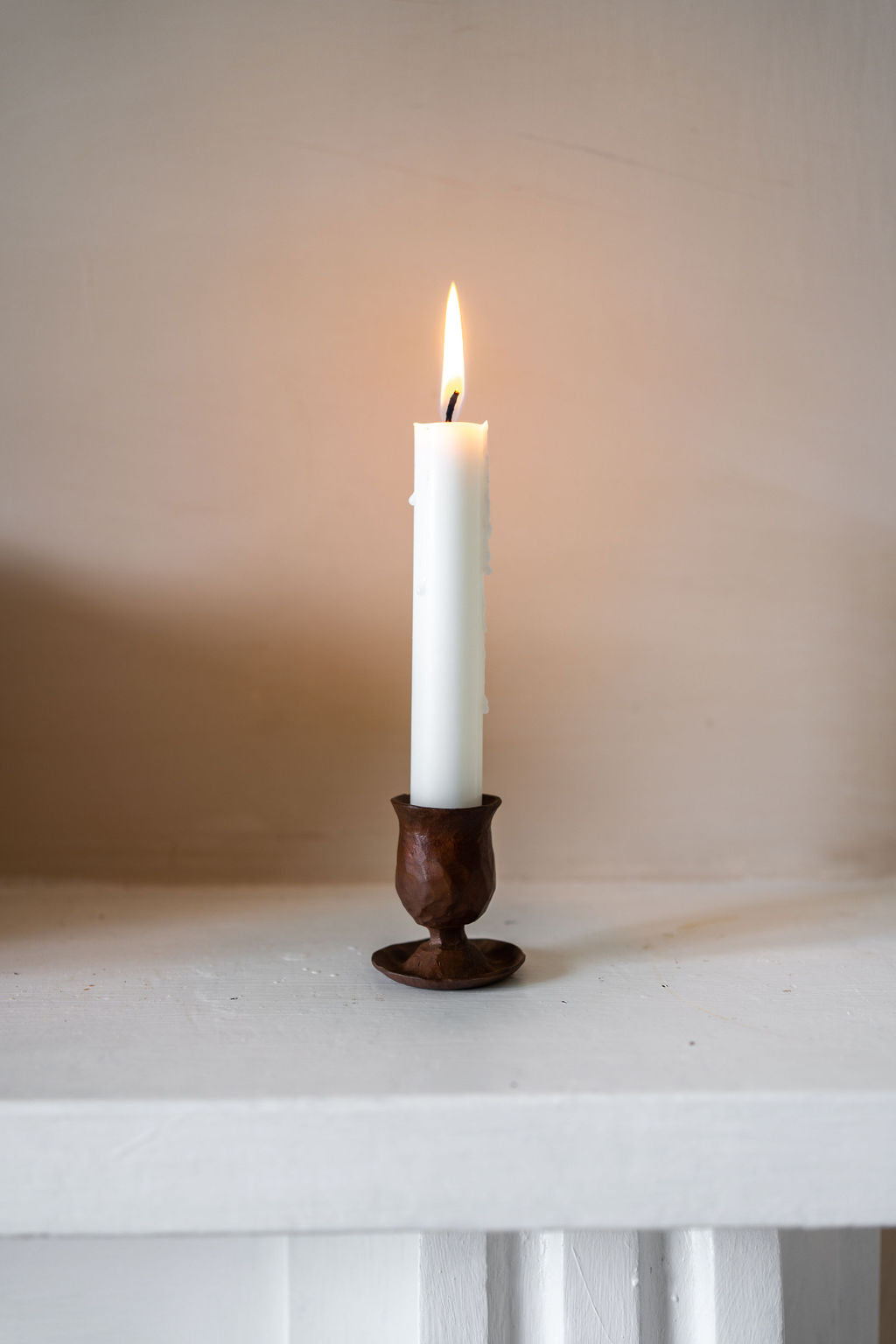 Forged Iron Dinner Candle Holder