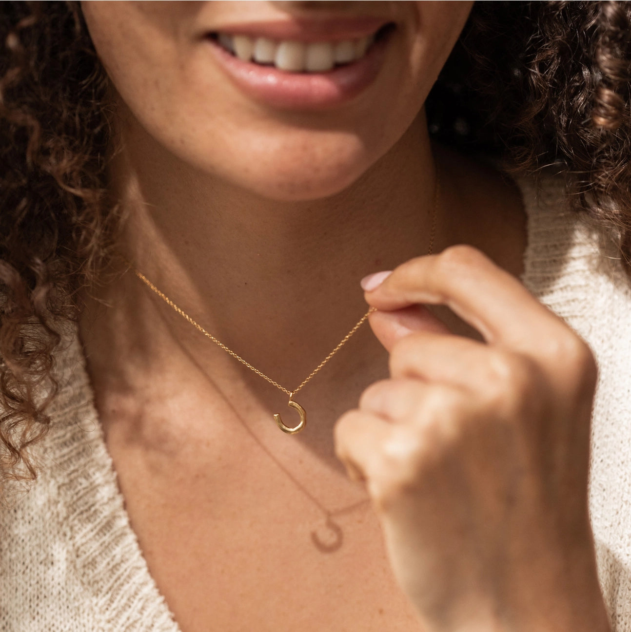 Gold Horseshoe Necklace