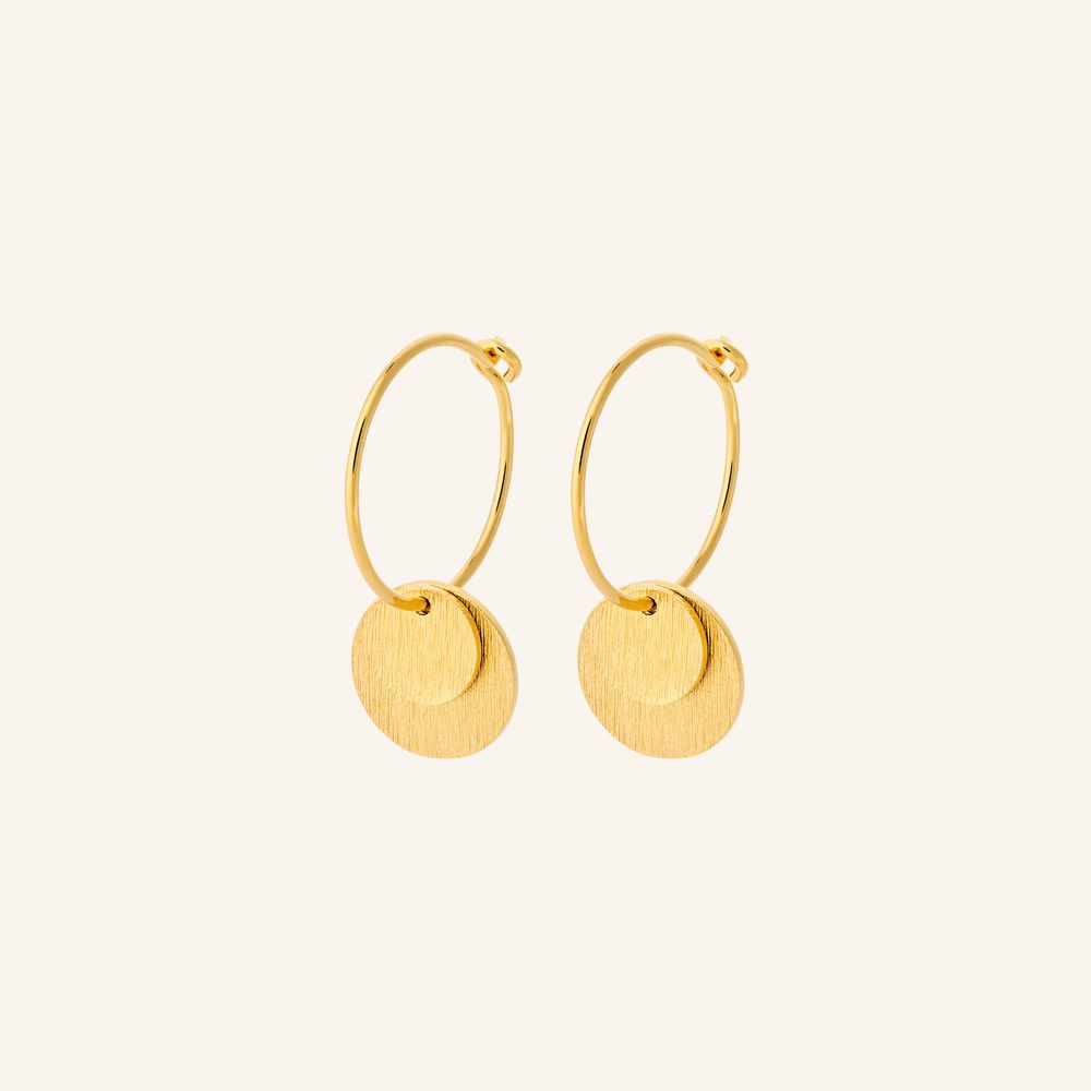 Small Coin Earrings | Gold