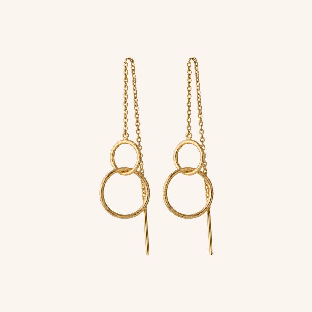 Double Plain Earchains | Gold