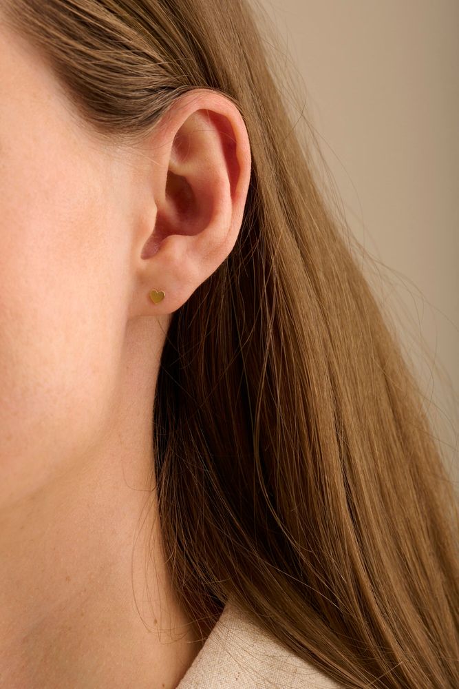 Mini Heart Earsticks | Silver