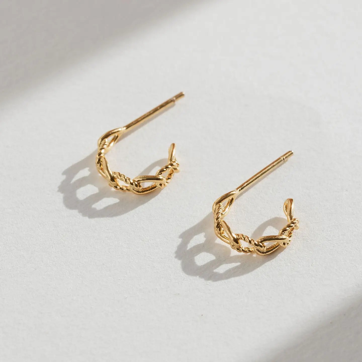 Gold Link Hoops