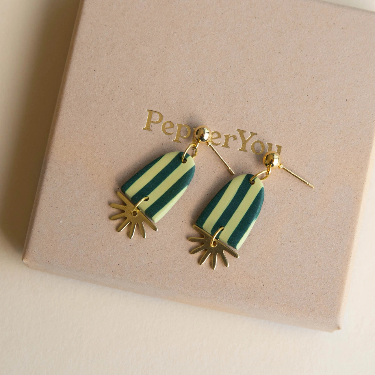 Sunny Stripe Drop Earrings | Forest + Apple