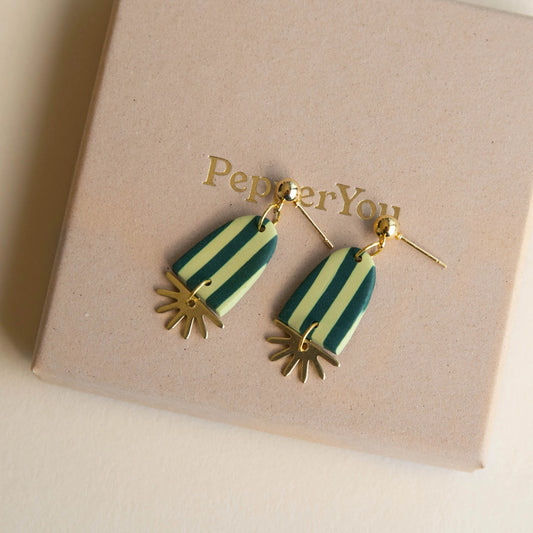 Sunny Stripe Drop Earrings | Forest + Apple