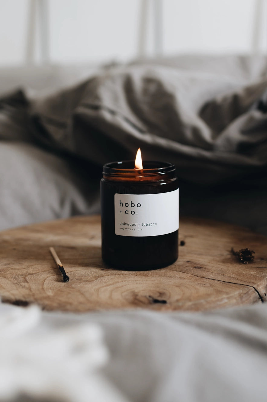 Oakwood + Tobacco Soy Wax Candle