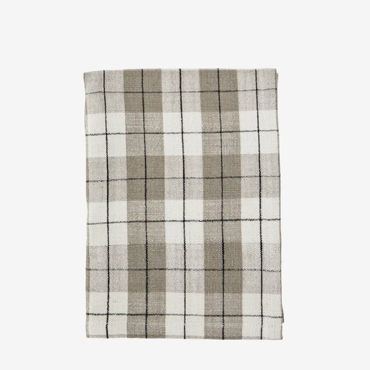 Checked Kitchen Towel | Taupe
