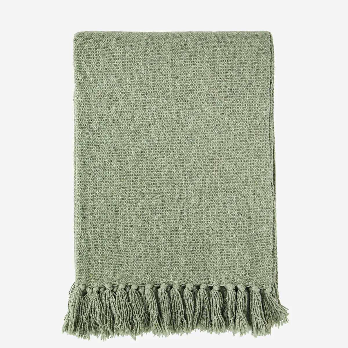 Recycled Cotton Throw | Dusty Green