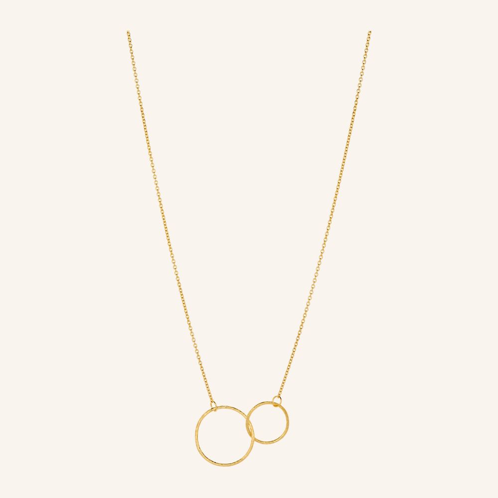 Double Plain Necklace | Gold