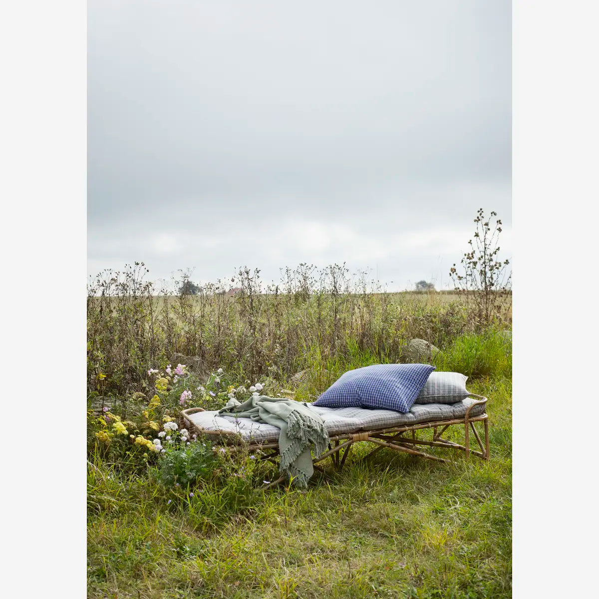 Recycled Cotton Throw | Dusty Green