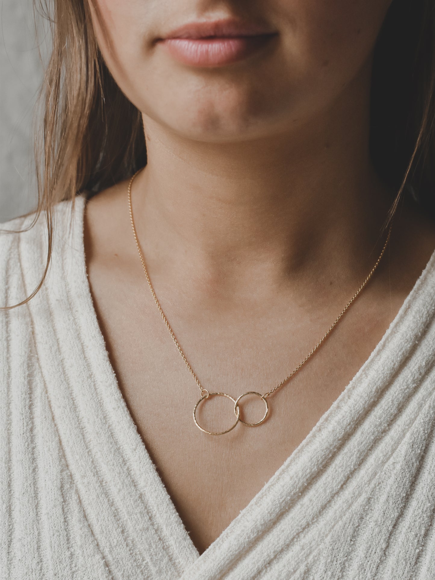 Double Plain Necklace | Gold