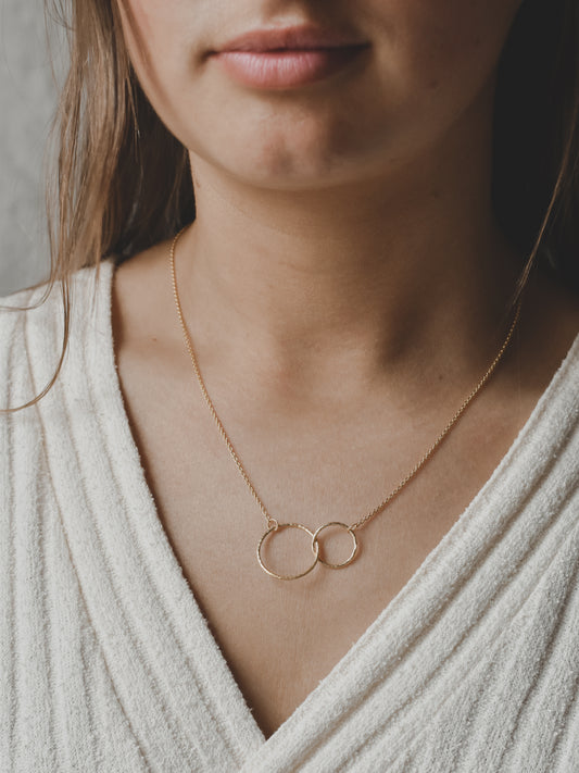 Double Plain Necklace | Gold