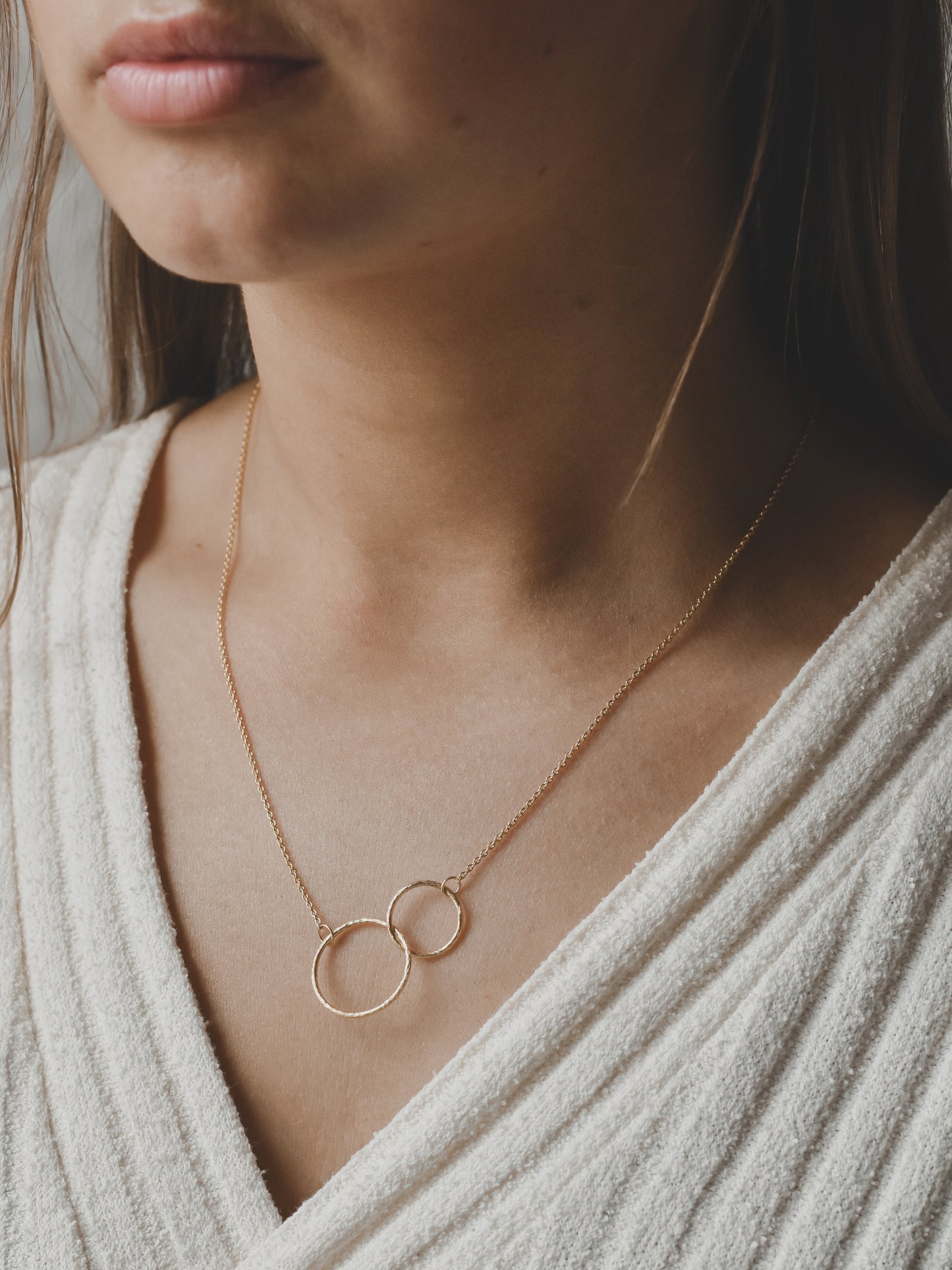 Double Plain Necklace | Gold