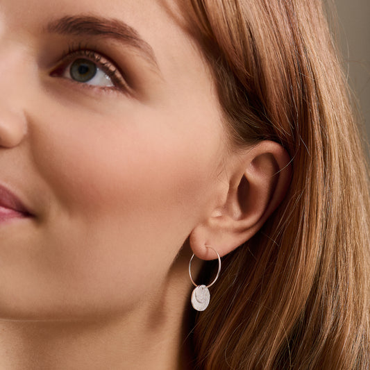 Small Coin Earrings | Silver