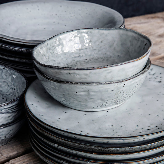 Bowl, Rustic | Grey/Blue