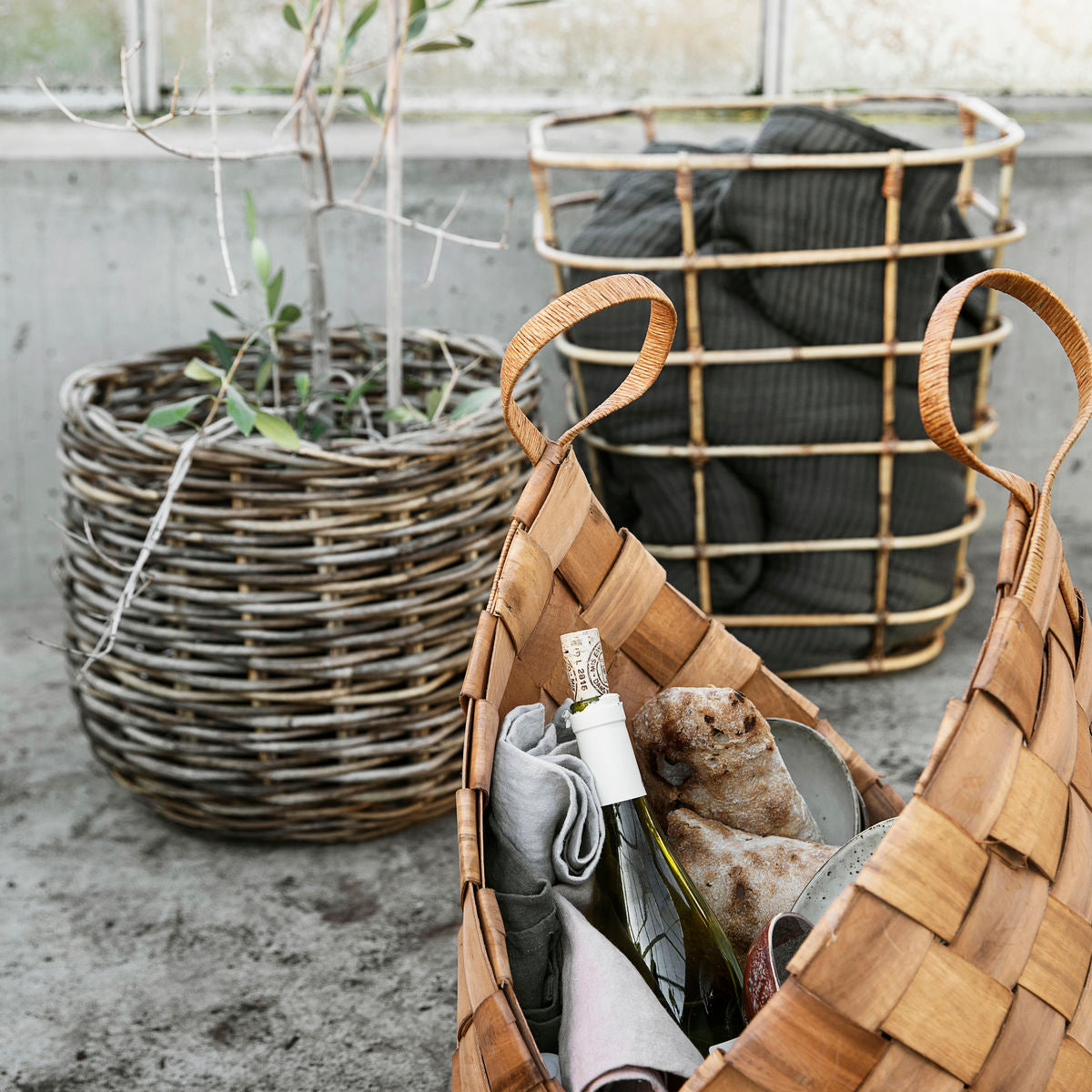Baskets, Conical | Brown