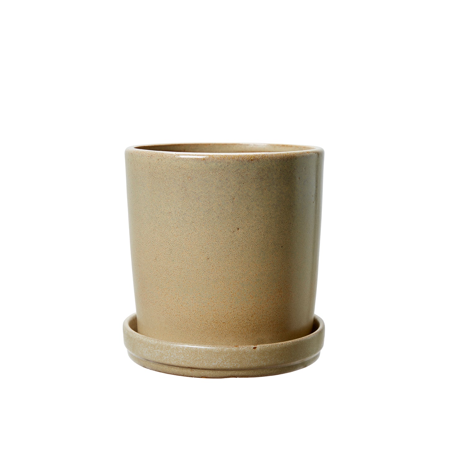 Alma Pot with Saucer | Beige Melange