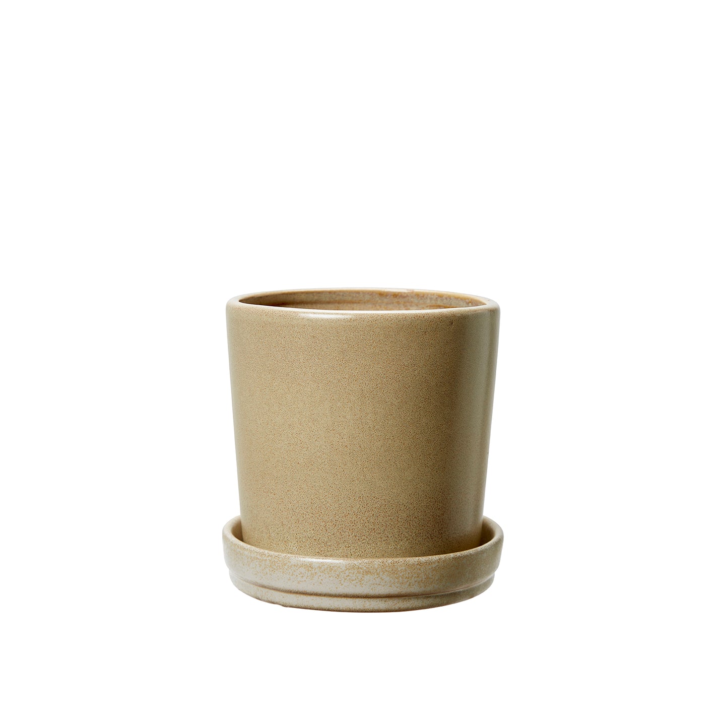 Alma Pot with Saucer | Beige Melange