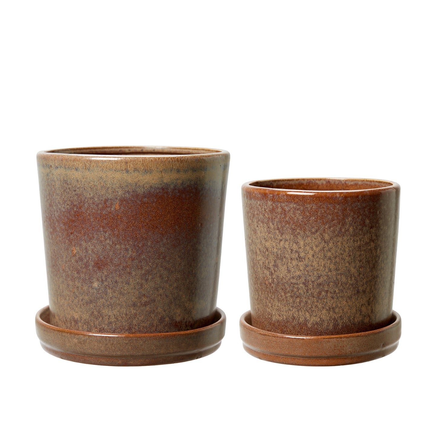 Alma Pot with Saucer | Brown Melange