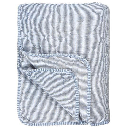 Quilt | Blue white stripes