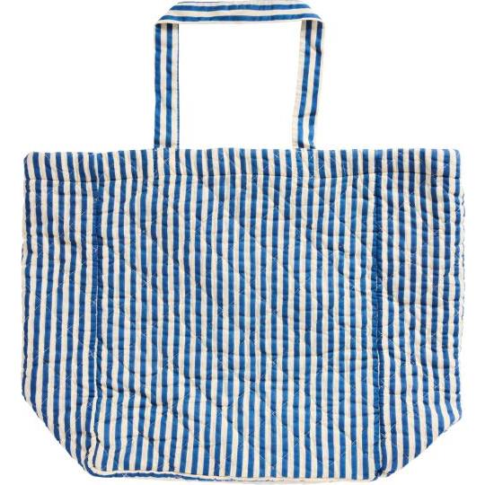 Quilted Bag | Blue White Stripe