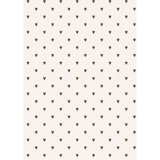 Gift wrap roll | Brown Hearts