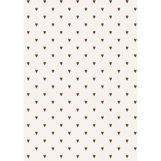 Gift wrap roll | Brown Hearts