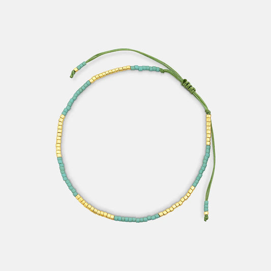 Bead Slider Bracelet | Aquamarine