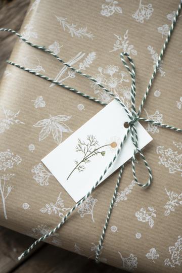 Gift tag with Flower