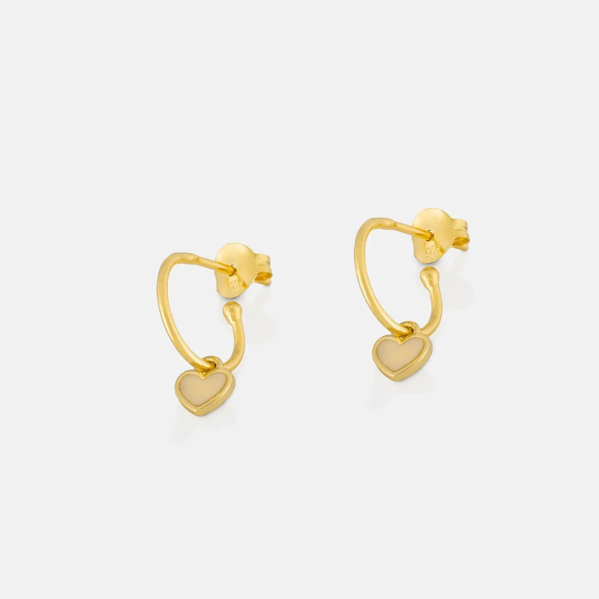 Latte Heart Earrings