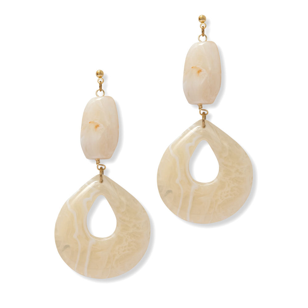 Marble Palm Earrings