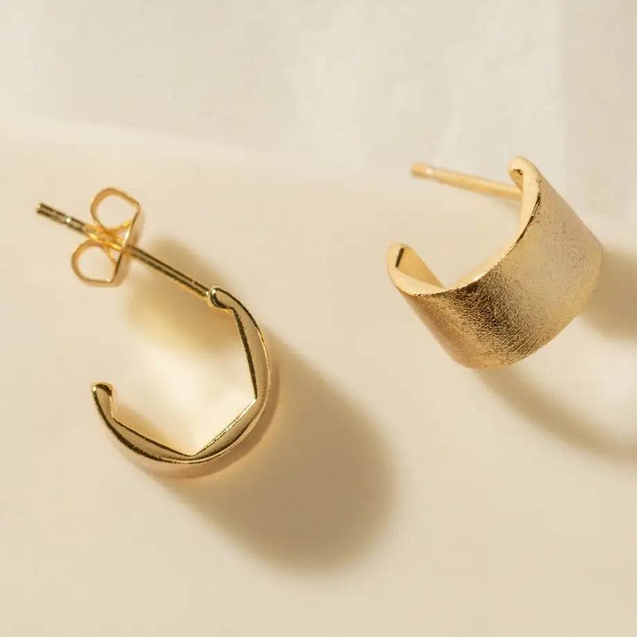 Gold Rae Hoop Studs