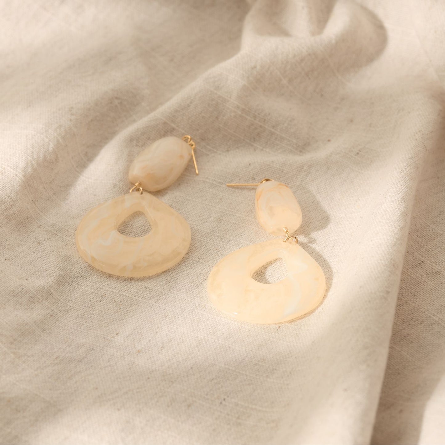 Marble Palm Earrings