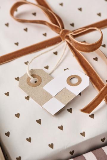 Gift wrap roll | Brown Hearts