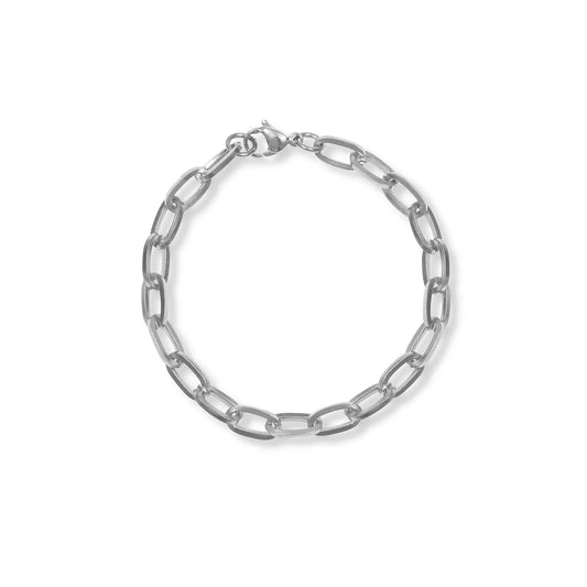 Chunky Cable Chain Bracelet | Silver