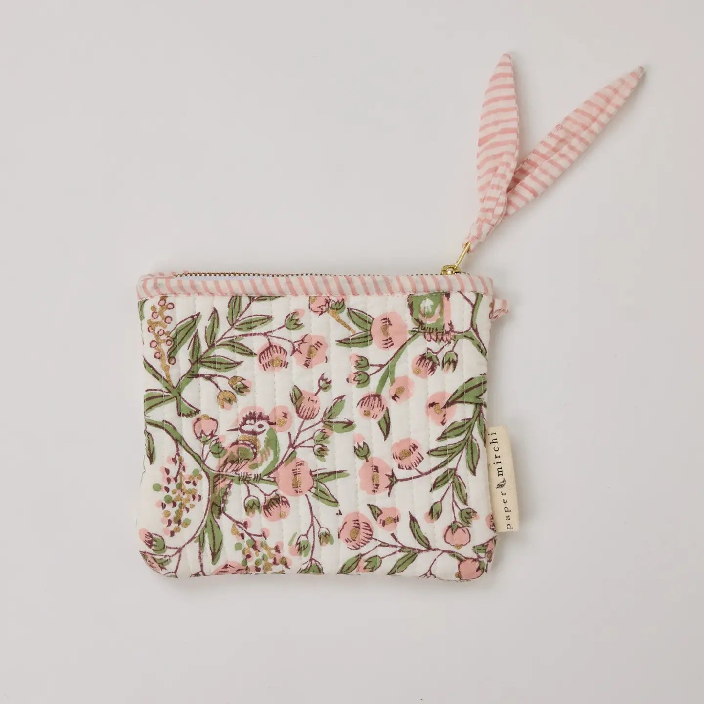 Organic Cotton Zipped Pouch Set 2pk - Floral Blush