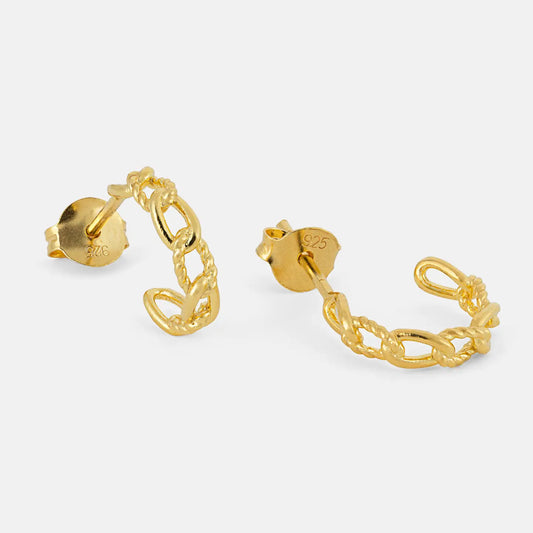 Gold Link Hoops