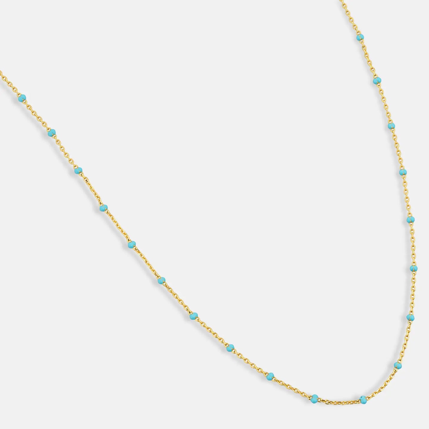 Sky Blue Enamel Necklace